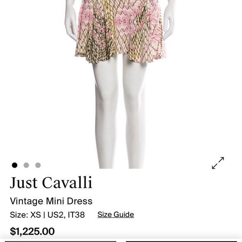 Roberto Cavalli Vintage Silk Halter Dress NWT - Picture 3 of 6